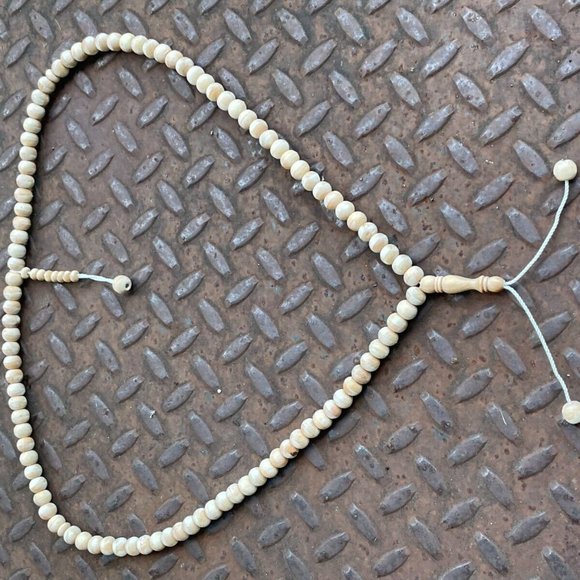 Handmade Tasbeeh Prayer Beads Tan Real Wood Beads Muslim Tasbeh Islamic - Picture 7 of 9